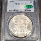 USA Morgan Dollar 1879 S MS65 CAC tarralla - pikkukuva 1