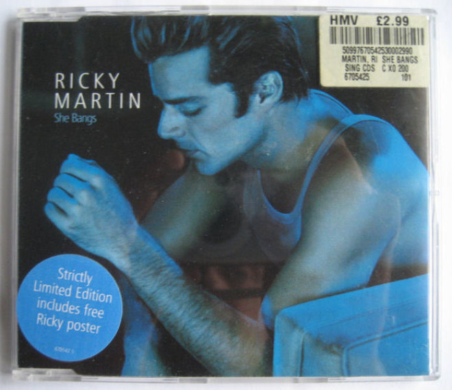 Ricky Martin: She bangs - Cd EP  (Sis. JULISTE) Harvinainen