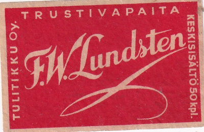 F. W. Lundsten, Tulitikku Oy     2/8