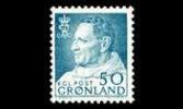 Grönlanti 56 ** Fredrik IX 50 öre vih.sin (1963)