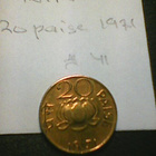 Intia 20 paisa 1971 km#41 - pikkukuva 1
