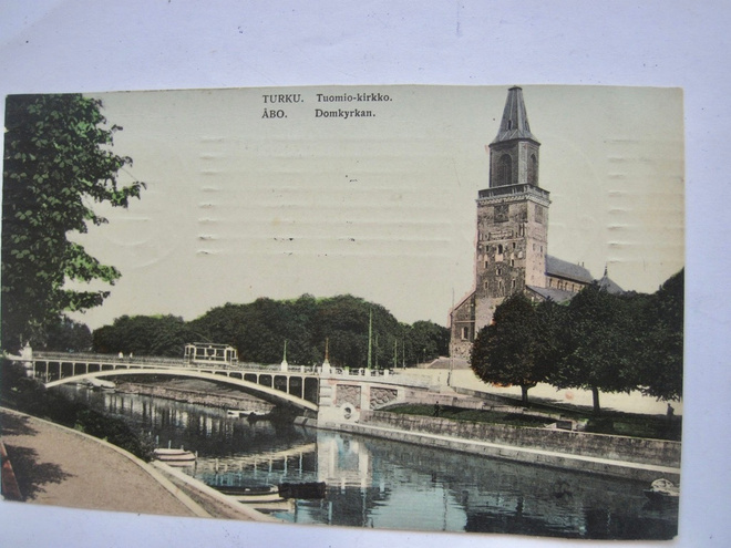VANHA Postikortti Turku Raitiovaunu ym 1913