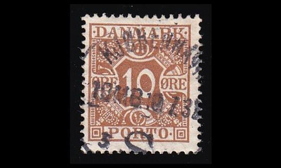 Tanska PORTO_22 o 10 öre tasainen tausta (1930)