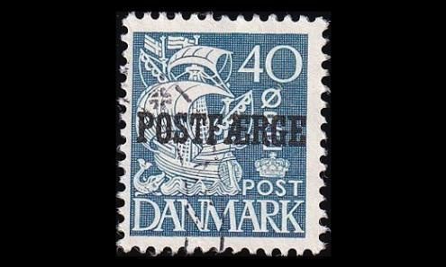 Tanska PF_27 o Laiva 40 öre sininen (1942)