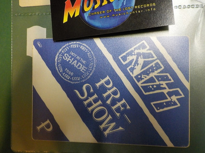 KISS - HOT IN THE SHADE ´90, PRE-SHOW BACKSTAGE PASS