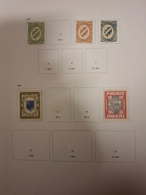 Pohjois-Inkeri postimerkkejä vuodelta 1920
