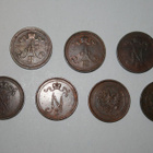 Suomi 10penniä kuparirahoja 7kpl alk.v.1865 - pikkukuva 2