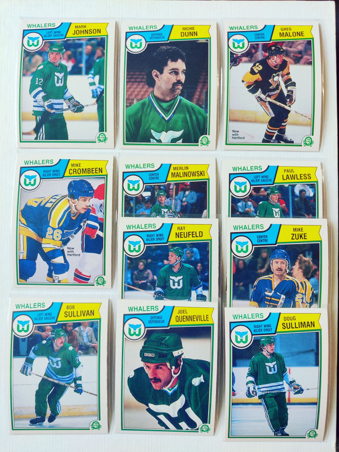 83-84 Opc - Hartford Whalers 11kpl