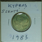 1983 Kypros 5 cents - pikkukuva 2