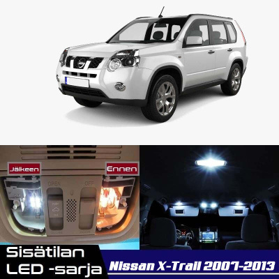 Nissan X-Trail (T31) Sisätilan LED-sarja 14-osai
