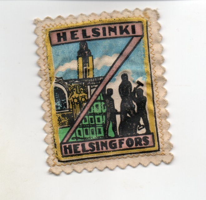Helsinki: Matkailu /hihamerkki  (kangasta)