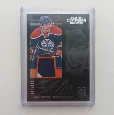 13-14 Contenders Justin Schultz RC Patch Signature /100