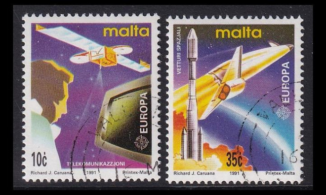 Malta 854-5 o Europa avaruus (1991)