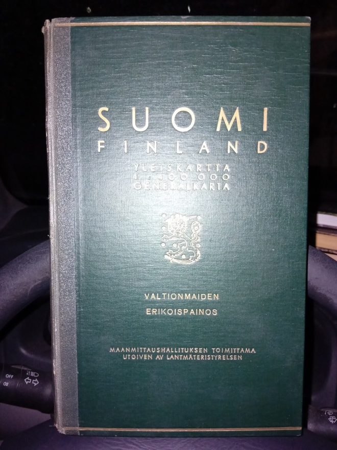 SUOMI YLEISKARTTA 1943 Valtionmaiden erikoispainos