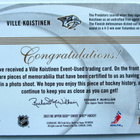 VILLE KOISTINEN numeroitu Rookie jersey kortti - pikkukuva 2