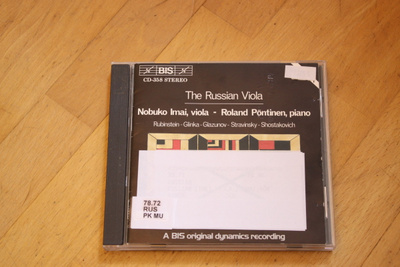 The Russian Viola Imai Pöntinen Glinka Stravinsky... CD