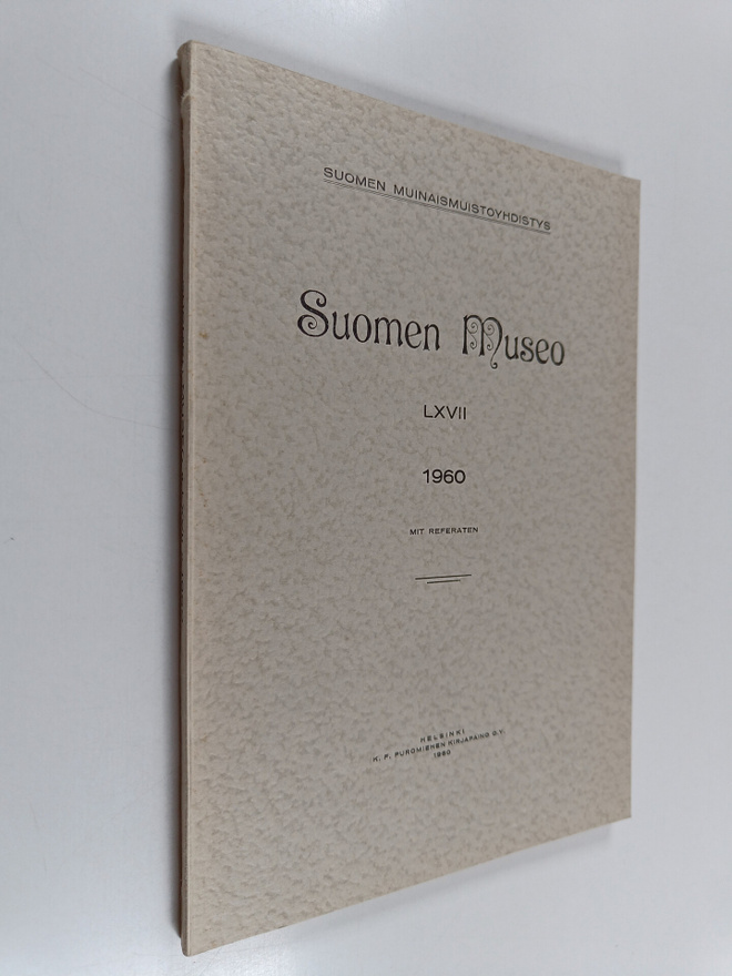 Suomen museo LXVII 1960 : mit Referaten