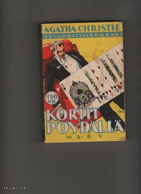Christie, Agatha: Kortit pöydällä, WSOY 1959, nid.,6. p, K3