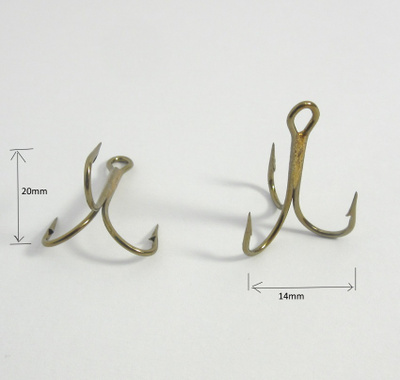 Mustad 3551 #6 Kolmihaarakoukku 20kpl.