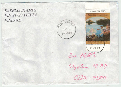 1997 pro filtelia- Väinämöinen kaunis kirje