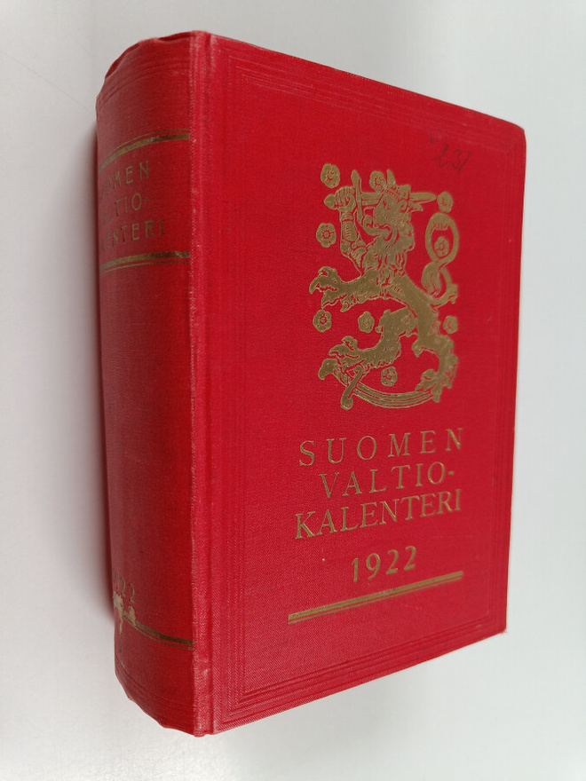 Suomen valtiokalenteri Vuodelle 1922