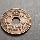 East Africa,five cents 1943 - pikkukuva 3