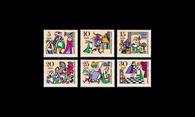 DDR 1323-8 ** Kuningas Rastaanparta -sadun kuvitusta (1967)