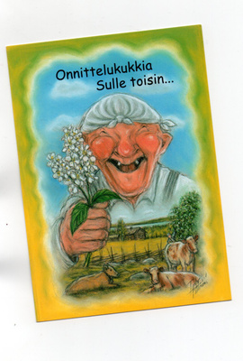 "Onnittelukukkia Sulle toisin..." -KORTTI / PAPRON (Hörölä)