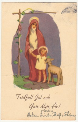 Wendelin : ruotsinkielinen joulukortti 1947