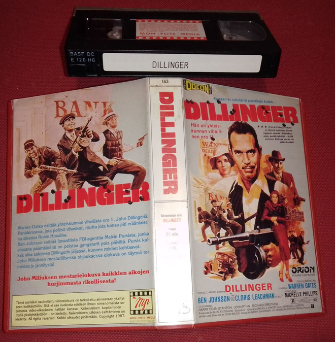 VHS Dillinger , Odeon FIx , Warren Oates