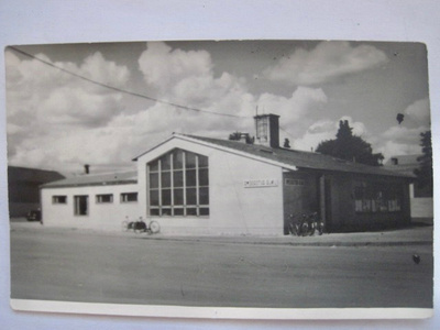 VANHA Postikortti Hamina Linja-Autoasema 1950-l