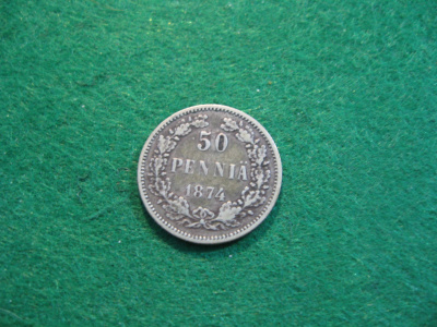 50 penniä 1874 - hopeaa