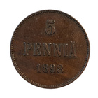 5 penniä 1898 - hyväkuntoinen! - pikkukuva 1