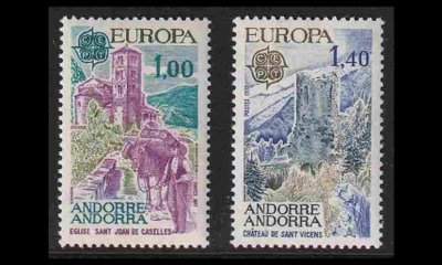 Andorra Fr 282-3 ** Europa maisemia (1977)