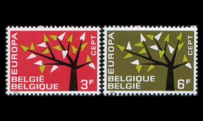 Belgia 1282-3 ** Europa (1962)