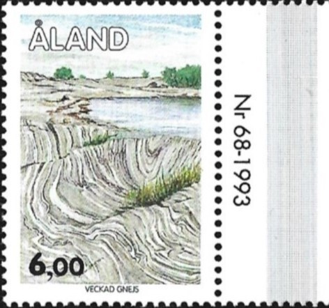 ÅL 1993 Yleismerkit 6,00 mk välilöpari numero ** LaPe 077