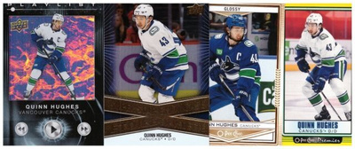 4 x QUIN HUGHES Canucks, ErikoisKortteja