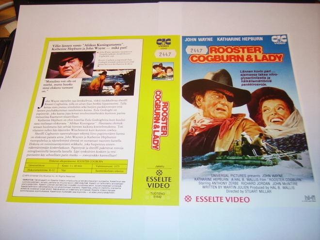 Vhs kansipaperi Fix - ROOSTER COGBURN & LADY (Sis.postikulu)