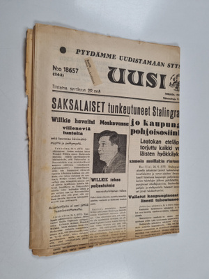 Uusi Aura N:o 18657 (tiistaina syyskuun 29.pnä 1942)