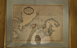 Kehystetty kartta v. 1758