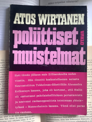 Atos Wirtanen - Poliittiset muistelmat (nid.)