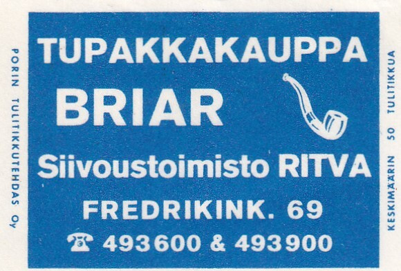 Helsinki, Tupakkakauppa Briar. RITVA         s87