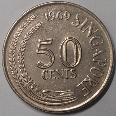 Singapore. 50 cents 1969.