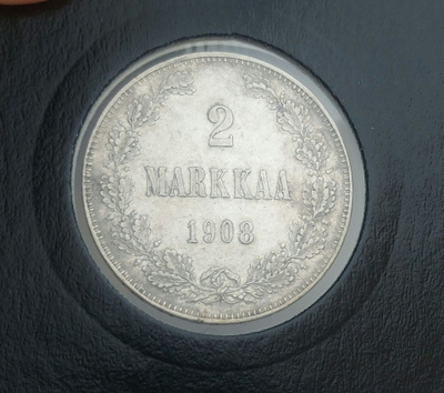 2 markkaa 1908 - hyväkuntoinen