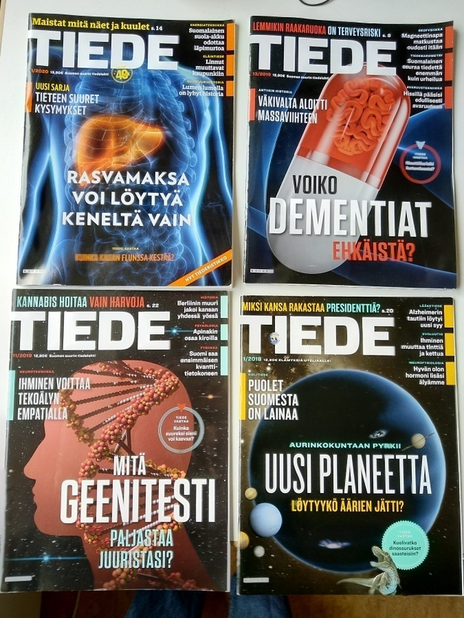 Tiede lehti 2018 - 2020 4 kpl