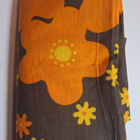 Vintage kangas 1970-lukua oranssi ruskea keltainen - pikkukuva 5