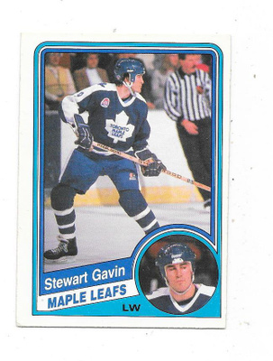 1984-85 OPC #302 Stewart Gavin , Toronto Maple Leafs