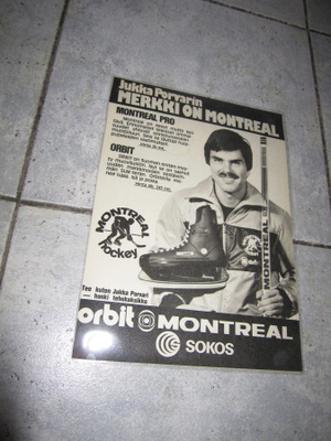 JUKKA PORVARI / MONTREAL - vanha laminoitu mainos