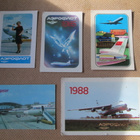 CCCP: Aeroflot 17 erilaista almanakkakorttia vv. 1968-1990 - pikkukuva 3