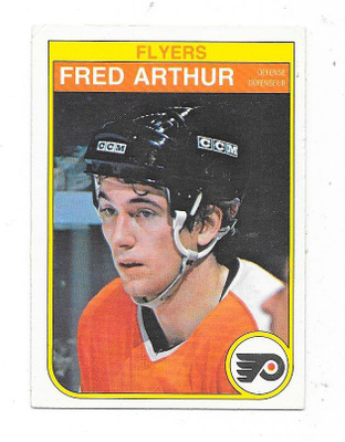 1982-83 OPC #245 Fred Arthur , Philadelphia Flyers RC